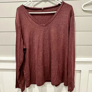 Never‎ Worn Red Heather Long Sleeve Shirt Size Xl